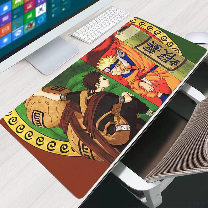 Anime Computer Mouse Pad Naruto Gaara Gamer MousePads Gaming Lock Edge Mousepad Soft Desk MausePad Keyboard Mouse Carpet
