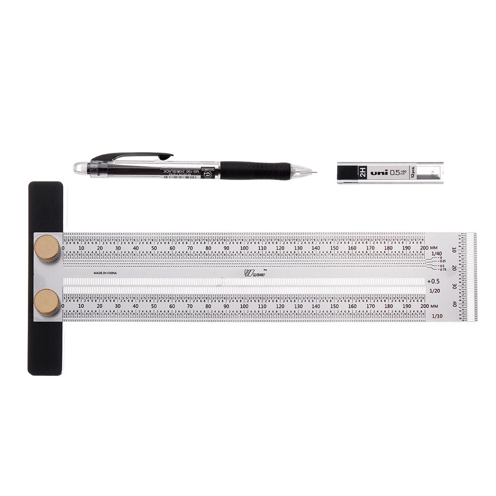 T‑Type Ruler Ultra Accuracy Stainless Steel Scribing Gauge DIY Woodworking Tool 300mm T‑Type Ruler T‑Type Ruler Ultra Accuracy Stainless Steel Scribing Gauge DIY Woodworking Tool 300mm T‑Type Ruler