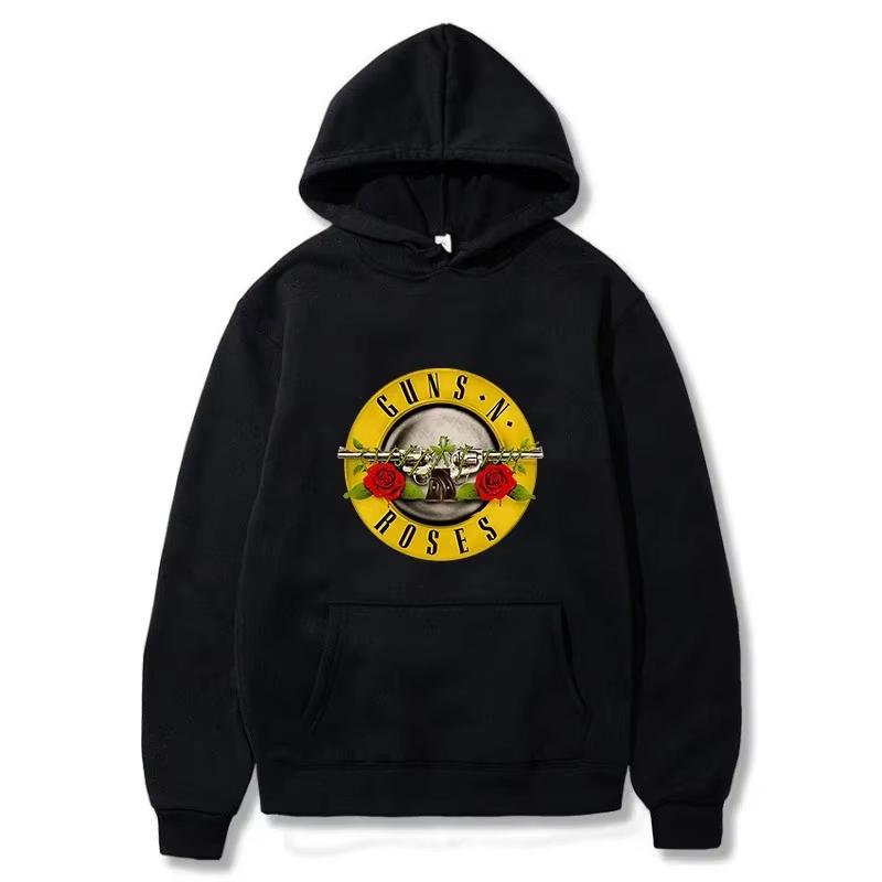 Men Guns N Roses Printed Hoodies Cotton Hard Rock Band Men And Women Pullover Hip Hop Music Clothing hoodies