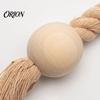 Reusable Magnetic Tiebacks 1Pc Boho Curtain Tieback, Twisted Rope Wooden Bead Quick Secure Ties Holders, Decorative Drapery Holdbacks for Bedroom