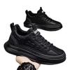 2026 Men's Black Crocodile Leather Waterproof Non-slip Casual Running Shoes