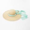 New Wide Hand-woven Hollowed Out 15cm Big Brim Straw Hat Chiffon Ribbon Women's Summer Sunscreen Sunshade Sun Hats Boater Hat