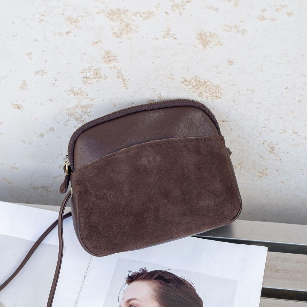 Winter New Women's Fashi Lightweight Matte Cowhide Leather Crossbody Mini Bag - Travel Compani Cold Weather Shoulder Purse