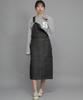 Seinteukeulu Wrinkle Band Overalls Skirt Swb-612 Denim Black