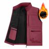 Men's Solid Color Multi Pocket Vest Men's Large Size Outdoor Vest Photography Waistcoat Casual Vest
