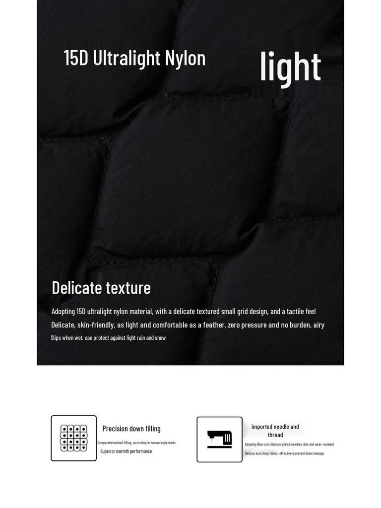 Jinyujie Damen Leichte 90% Entendaunen Stehkragen Pufferjacke