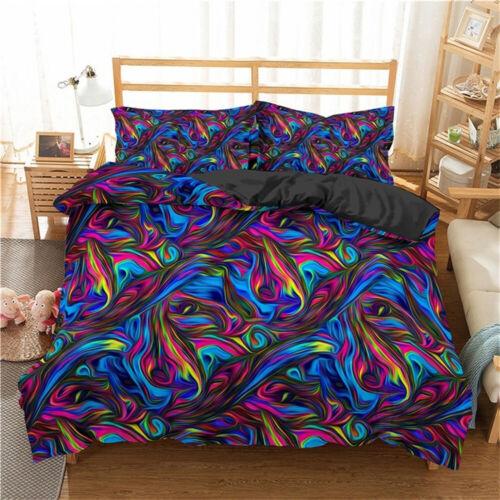 Doona Duvet Quilt Cover Set Colorful Pillowcases Single Double Queen King Beds
