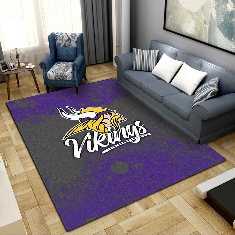 Minnesota Vikings Carpet Rug for Living Room Bedroom Home Sofa Decoration, Kids Play Non-slip Floor Mat