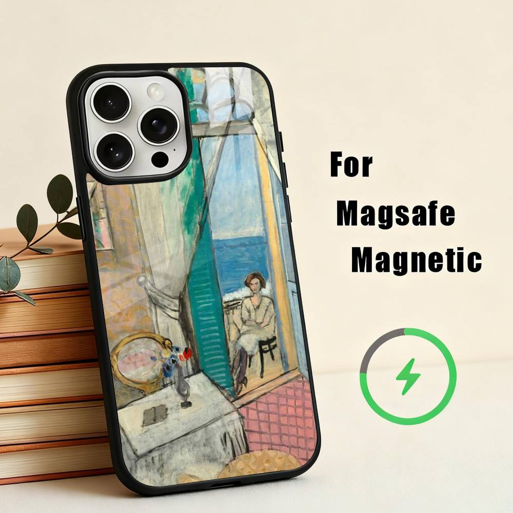 H-Henri M-Matisse Art PaI  Phone Case For iPhone17,16,15,14,13,12,11 Plus,For Magnetic Wireless Charge Cover