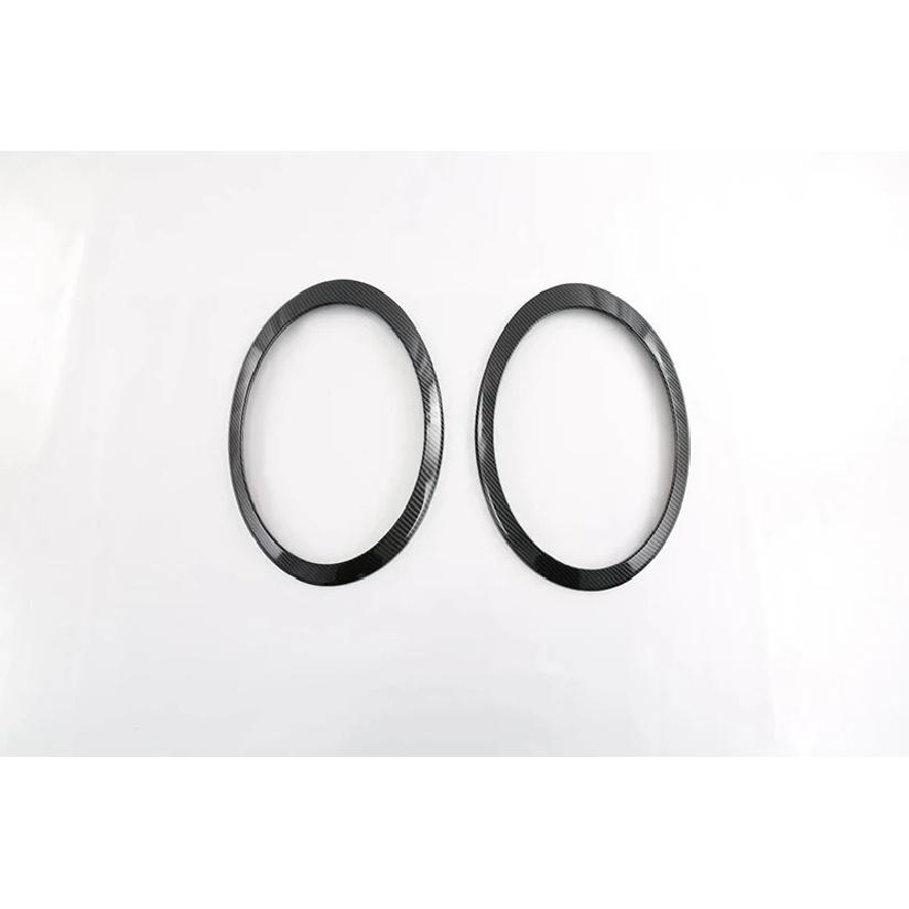 For Mini Clubman F54  Car Accessories ABS Front Head Light Headlight Lamp Cover Trim Molding Frame carbon fiber style