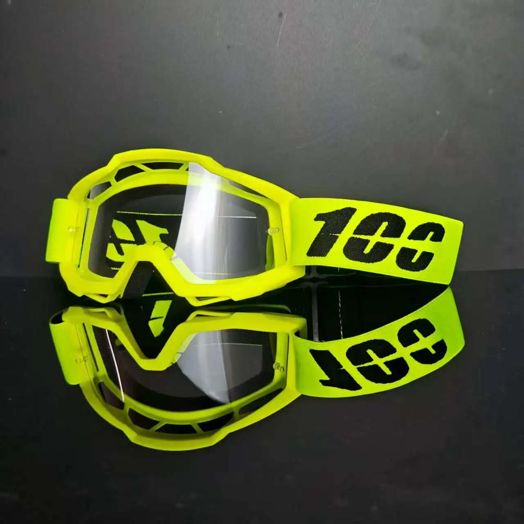 100 Motorradbrille Staubdicht Rennbrille Winddicht für Männer & Frauen Motocross Radfahren Skifahren Outdoor Offroad-Fahrradbrille