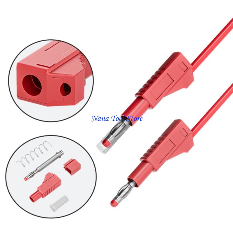 31GJ Retractable 4mm Banana Plug Test Leads Cables for Multimeters Flexible Probes