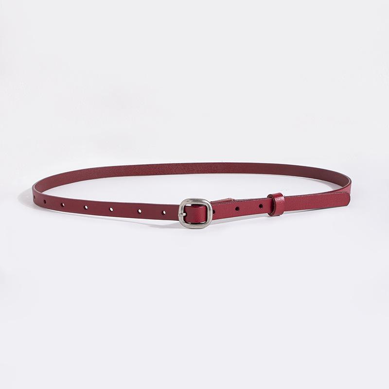 Women's Exquisite High Quality Versatile Business Commuting Fashion Genuine Leather Thin Belt for Women Chic Women's Belt Cowhide Leather