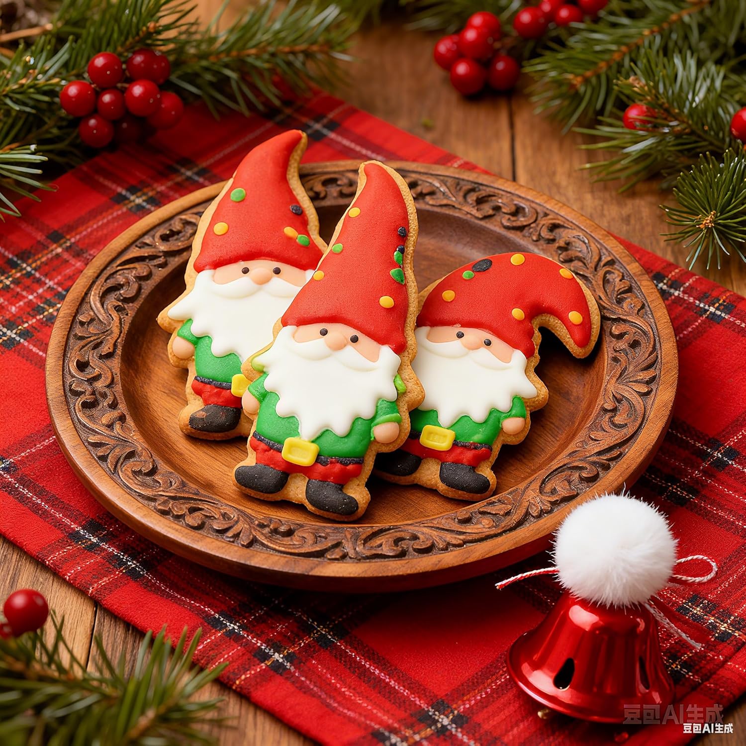 Набор вырубок для печенья  Гном  - 5,3  4,5  4,3  - 3 штуки - Праздничные вырубки для печенья, вырубки для мастики, бисквитов