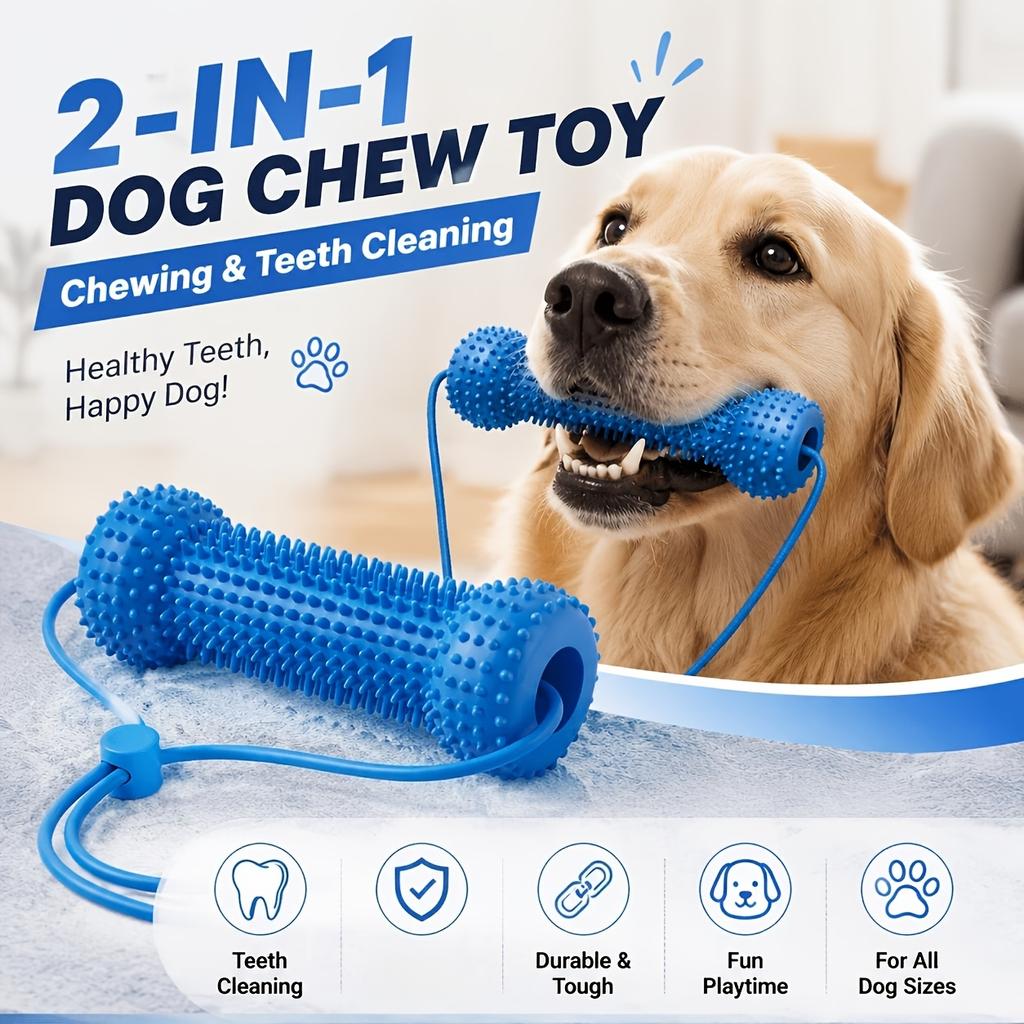 Dog Toothbrush Chew Toy Interactive Teeth Cleaning Durable Nylon Dental Stick For Small Medium Large Dogs