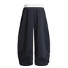 Mens Streetwear Loose Fit Sweatpants With Embroidered Heart Detail High Waist Wide Leg