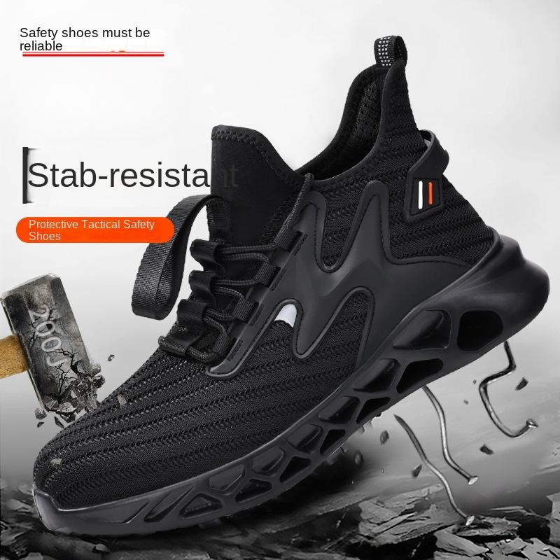 Schuhe Bruchfest Durchstichfest Atmungsaktiv Stahlkappenschuhe High Top Bequem Weiche Sohle Sicherheitsschuhe