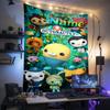 Custom Name Octonauts Tapestry Wall Hanging for Bedroom, Living Room & Dorm Decor, Modern Home Wall Art