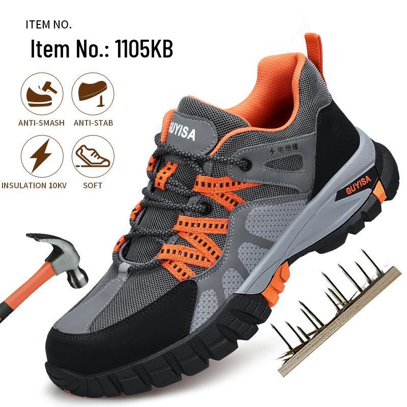 Insulated 10KV Electrician Shoes, Anti-Smash & Anti-Puncture, Fiberglass Toe, Wear-Resistant, Comfortable Protective Safety Shoes for Men.