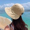 Women's Summer Ponytail Sun Hat - Korean Style Duckbill Cap with Face Covering, Thin Cotton for Versatile Sun Protection.