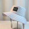 Lace Up Plaid Fisherman Hat For Women In Summer, Japanese Retro Style, Large Brim Sun Shading And Sun Protection Hat