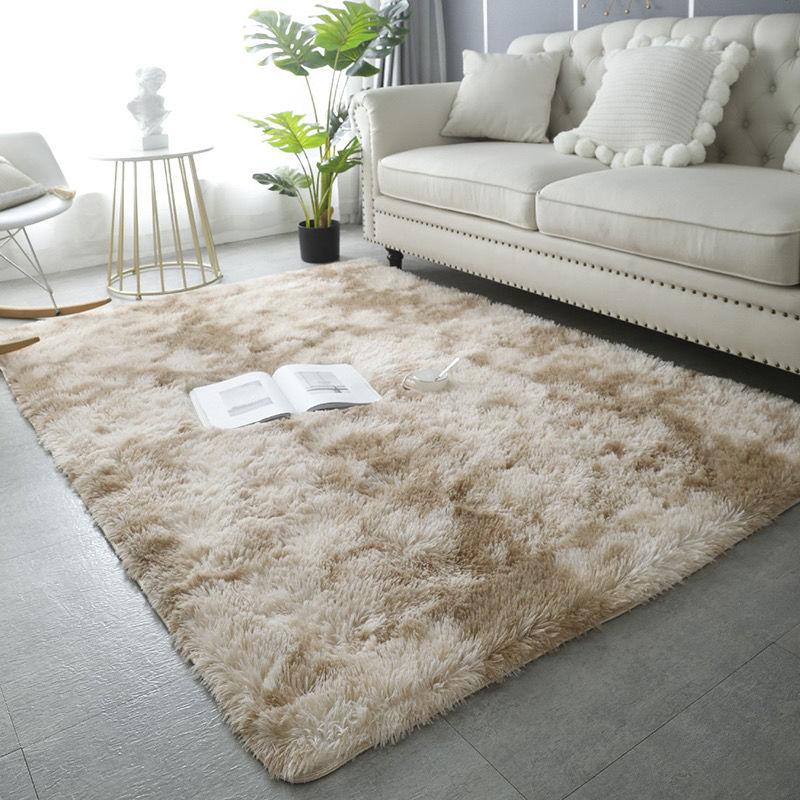 Plush Carpet Bedside Carpet Living Room Fully Covered Large Area Carpet Homestay Mat