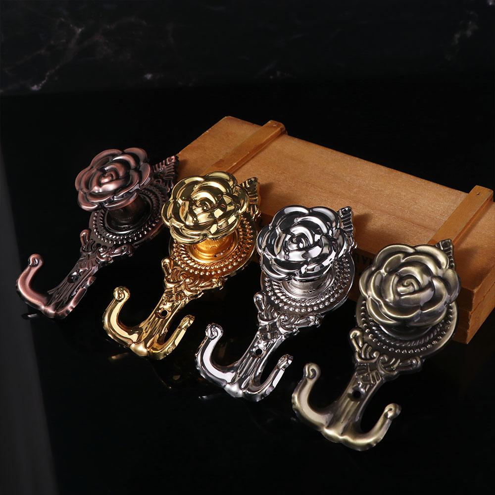 European Rose Curtain Hook Retro Drapery Holder Durable Curtain Holdback Hanger  Window