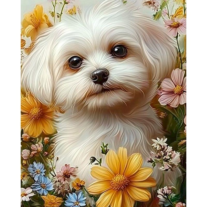 

GATYZTORY Coloring By Number Flowers Dog Kits Home Decoration Pictures Painting By Number Horse Animals HandPainted Art Gift 30x20cm no frame