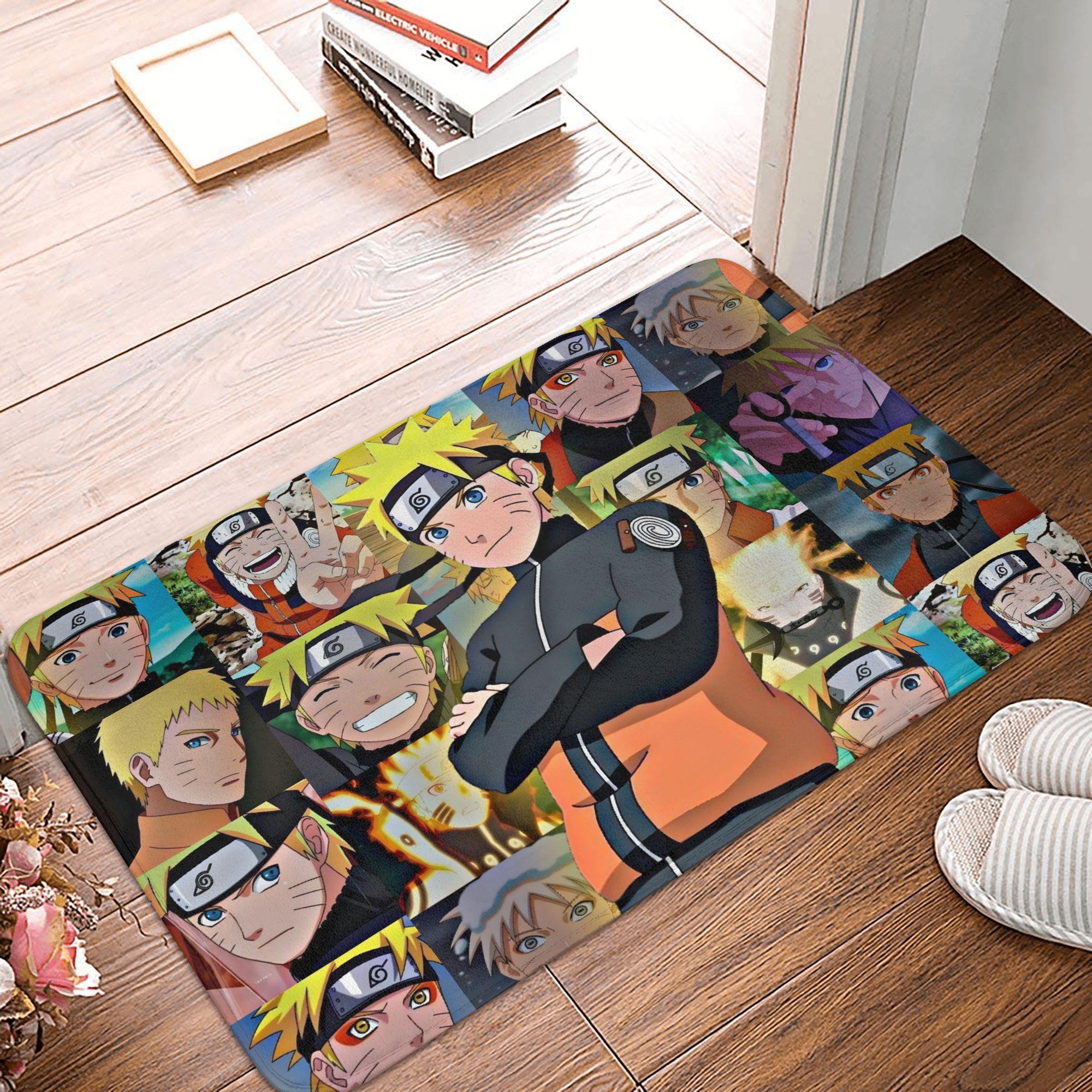 Anime Ninja Narutos Doormat Mat Anti-Slip  Bathroom Kitchen Toilet Rug Carpet 40*60cm 80x120cm