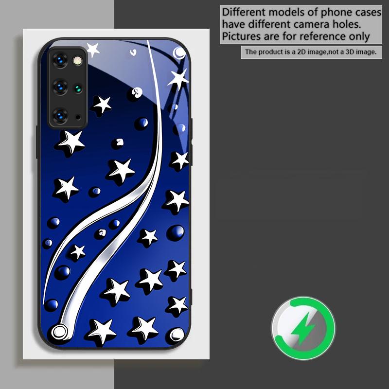 Deep Night with Stars For Samsung Galaxy S26 Ultra S20 FE S21 S22 + S23 Plus S24 Ultra 25 Edge  For Magsafe Glass Phone Casee