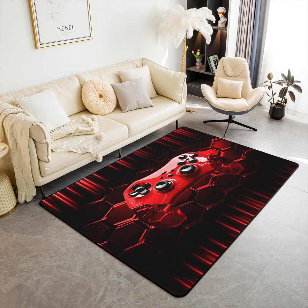 

Erosebridal Game Console Rectangular Decorative Washable Rug for Boys Girls Kids,Space Universe Gaming Area Rug 5x7,Video Games Carpet,Game 160cm x 200cm