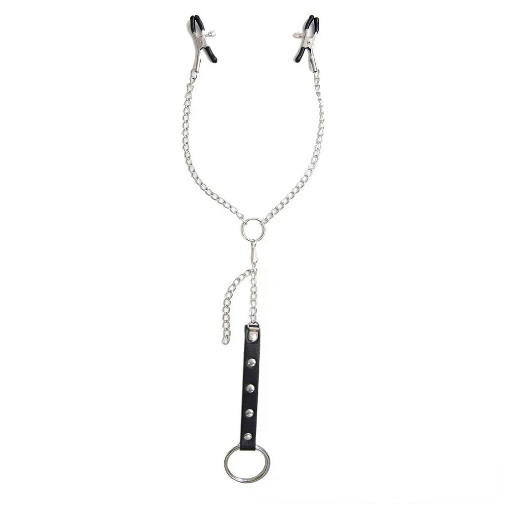 Nipple Milk Clips Breast Clip Stainless Steel Metal Chain Sex Slaves Fetish Nipple Clamps Sex Toys Butterfly Style For Couples