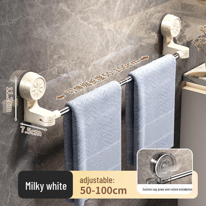 

Suction Cup Wall-Mounted Telescopic Towel and Slipper Rack for Bathroom