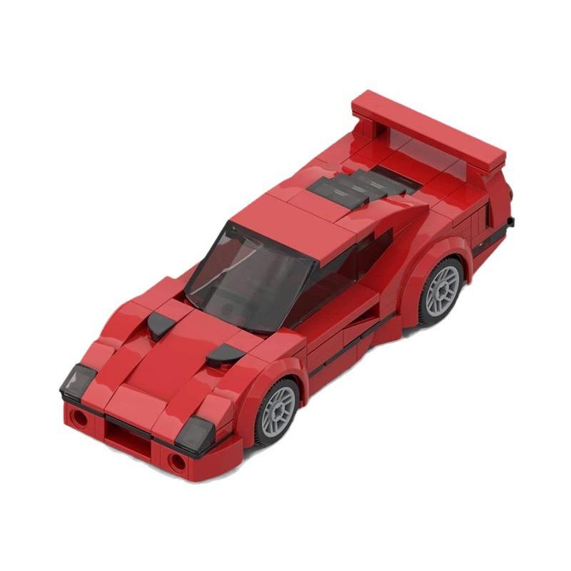 Compatible With Building Blocks MOC Car Model Set F40 Assembled Ornaments Gift 8-grid Car Model