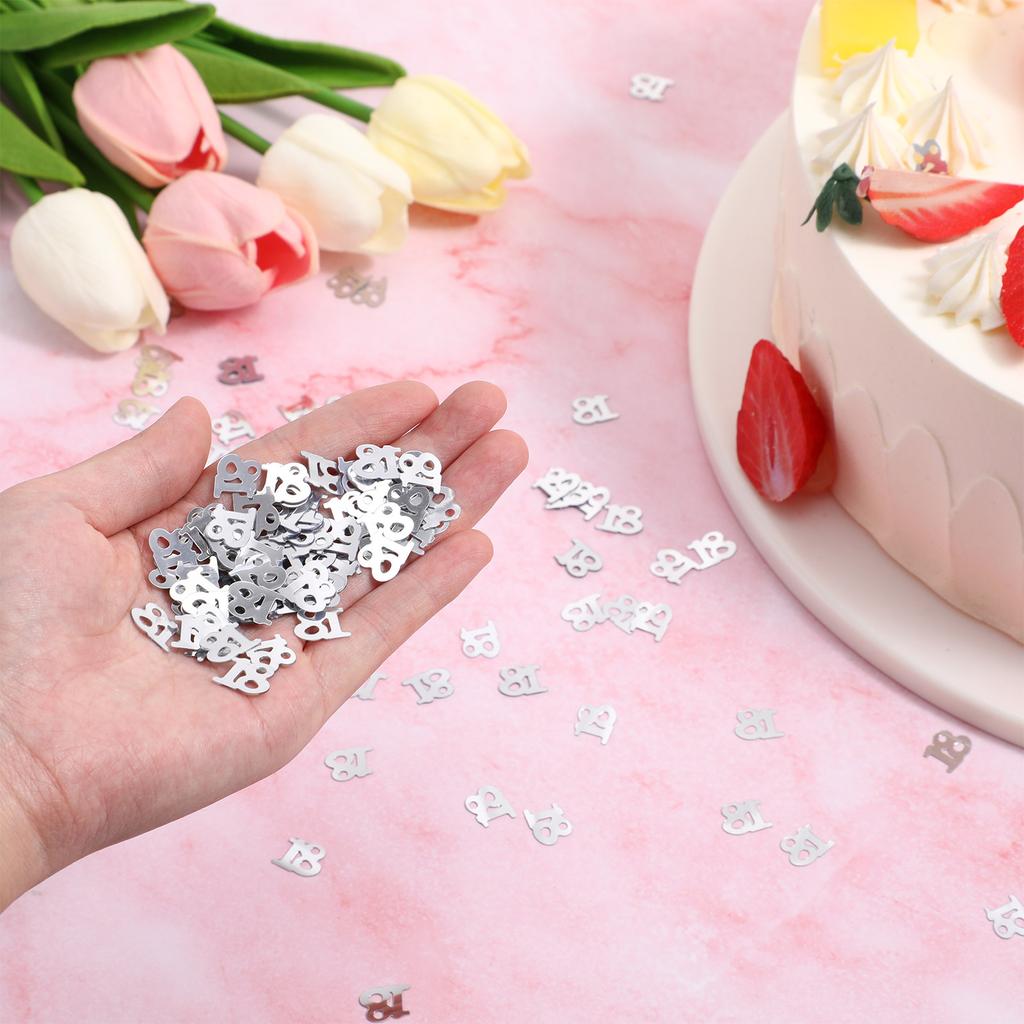 600Pcs Number Confetti Glitter Plastic Throwing Sequins for Birthday Wedding Party Favor Bag Decoration Supplies