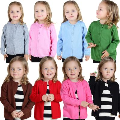 Maglione lavorato a maglia per bambini Primavera Autunno Cardigan per bambino a maniche lunghe sottile Ragazzi Ragazze Casual All-match 2-10 anni Neonati Capispalla per bambini
