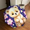 1pc Cute Lion Cub with Flowers Umbrella with Plastic Handle,Suitable for All Seasons Home Travel Outdoor UmbrellaDD409