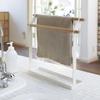 Stable Bathroom Towel Holder Double Bar Towel Drying Rack New Washcloth Hanger  Kitchen