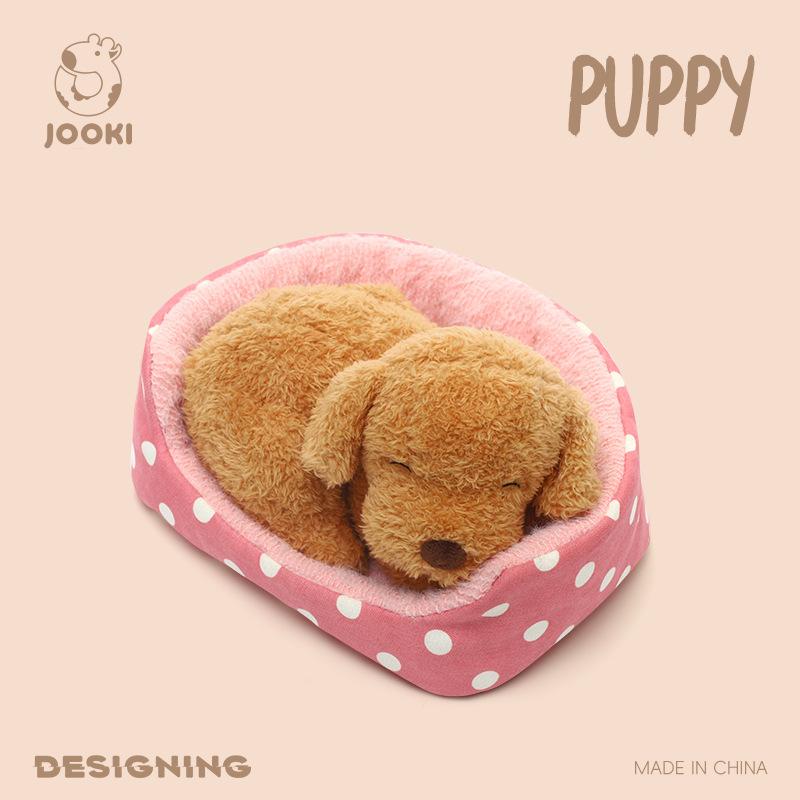 Skrivebordsdekorasjonsserie: Doggy and Kitty plysj, søte hundeplysj, ultramyke trøstende dukker, tøyfigurer Gavemyke leker til barn