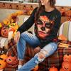 Autumn Women's Halloween Casual Loose Long Sleeved Top Hoodie