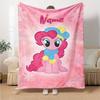 Little Pony (11) Personalized Text Blanket Multi-purpose Customizable Blanket Durable Comfort Perfect for Office Office Chair Livingroom Picnics
