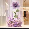Purple Artificial Flowers for Window Display, Scene Decoration, and Clothing Store Visual Merchandising