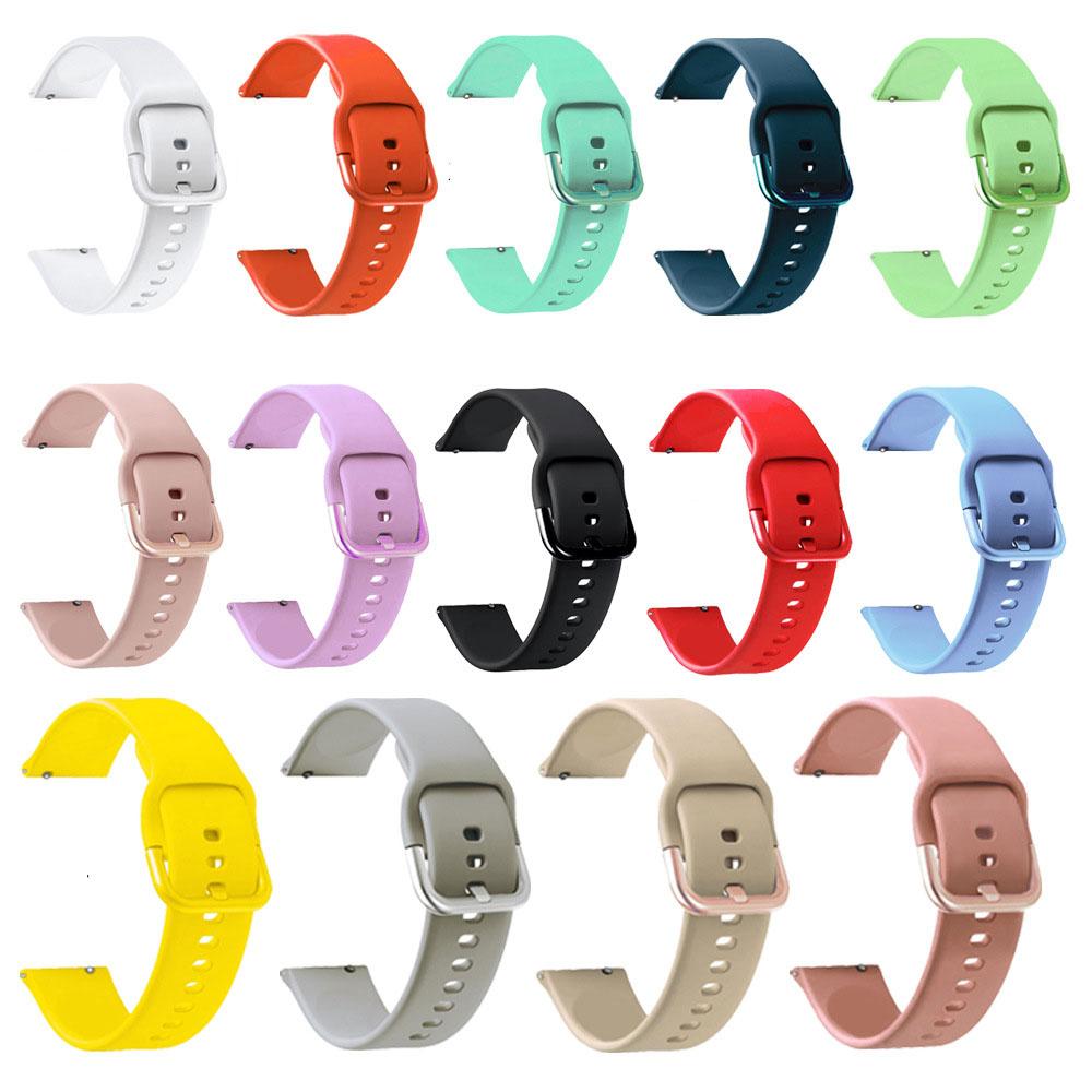 For Samsung Galaxy Active 2 40mm 44mm Smartklokkereim Silikon 20mm Sportsarmbånd For Galaxy Watch 42mm/3 41mm/Gear S2 Reim