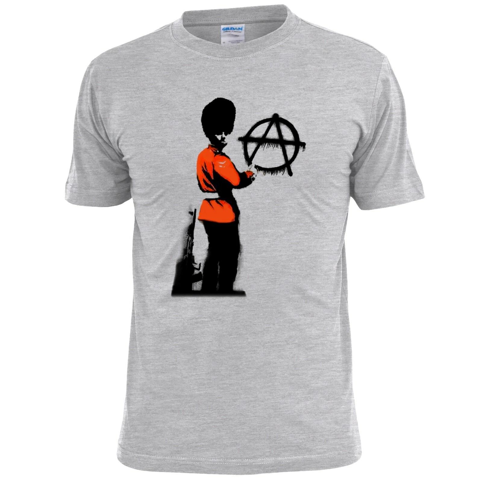 Mens Banksy Grenadier Guard Graffiti T shirt Street Art 4XL