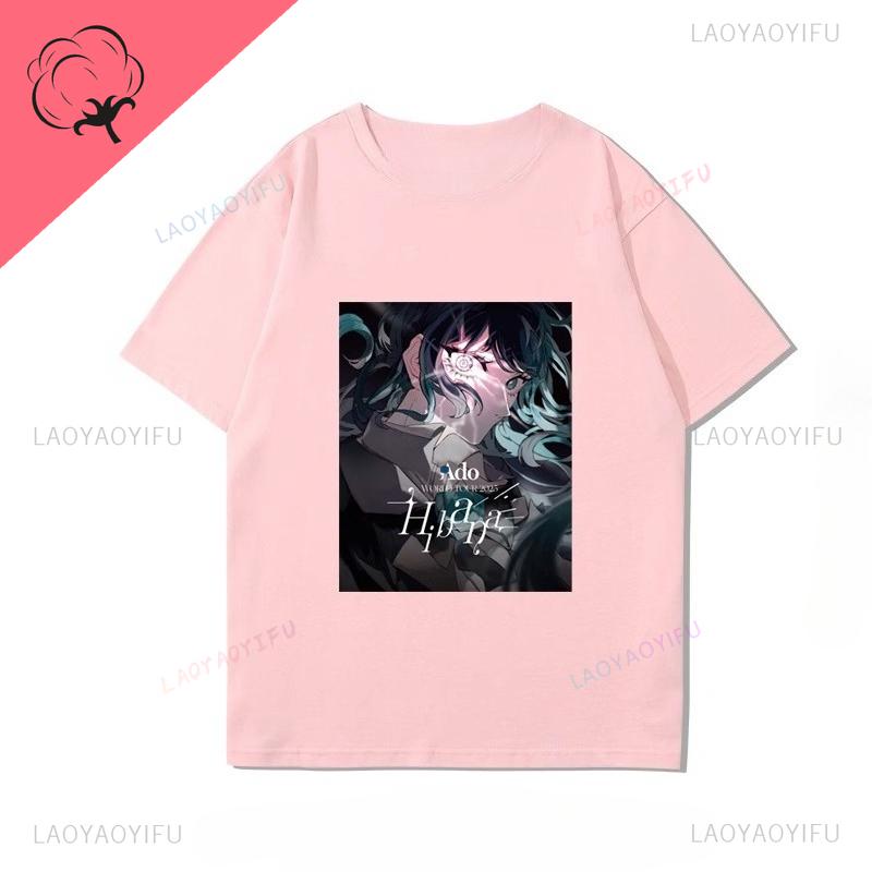 Ado World Tour 2025 T Shirt Boy Girl Fans Gift Y2k Cloth 100 Cotton Oneck Unique Kawaii Anime Personality Shoujo Girl Style