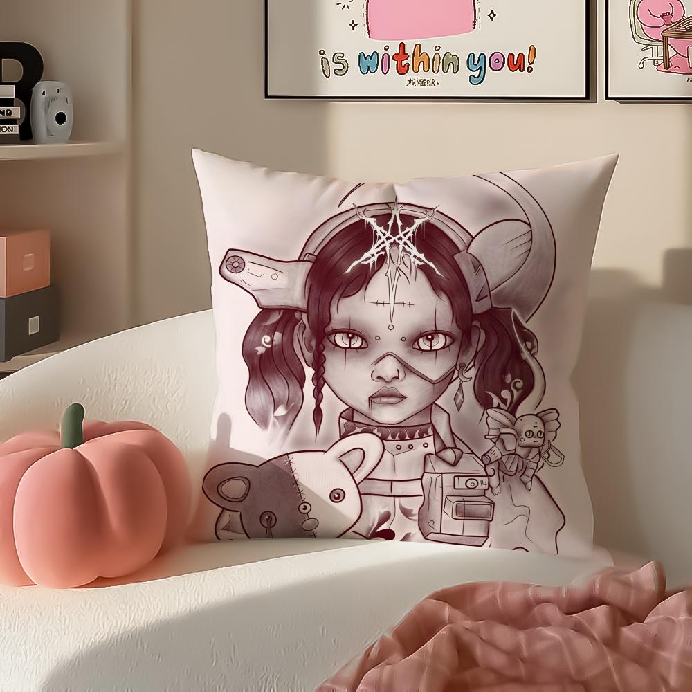 Heavy Metal British Band BBring Me the HHorizon Cushion Cover Pillowcase Short Plush Invisible zipper Room Sofa Cushion Cover