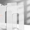 Acrylic Magazine Rack for Students Clear File Holder, L-Shaped Desk Organizer, Sturdy Desktop Document Holder Folder Rack, Documents Magazines
