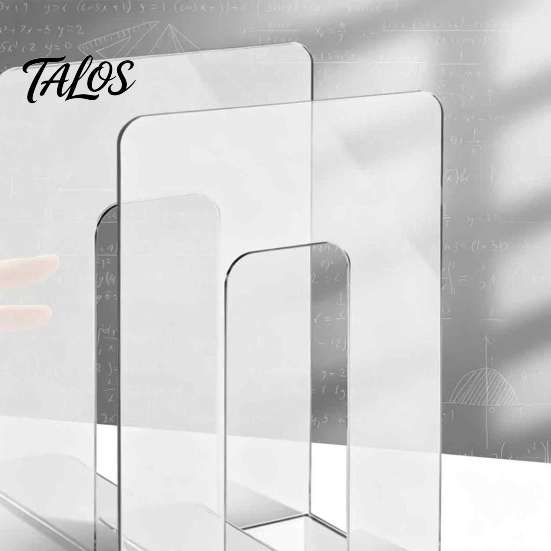 Acrylic Magazine Rack for Students Clear File Holder, L-Shaped Desk Organizer, Sturdy Desktop Document Holder Folder Rack, Documents Magazines
