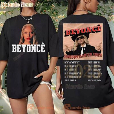 Beyonce Cowboy Carter Tour 2025 T-Shirt Unisex 2 Side Fan Gift All Size Unisex T-Shirt