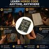 Morse Code Quick Check Card Ready-to-Use Educational Trainer with Interactive Feedback Buttons Visible Alphabet Chart Home Morse Code Learning Aid